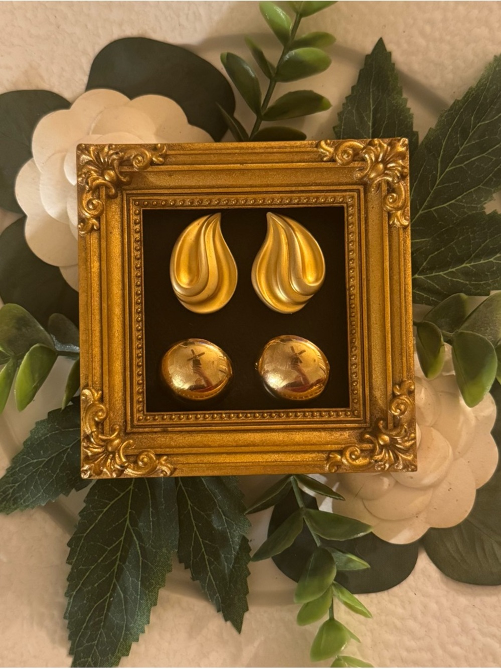 Gold Vintage Clip On Earrings—BOGO!!